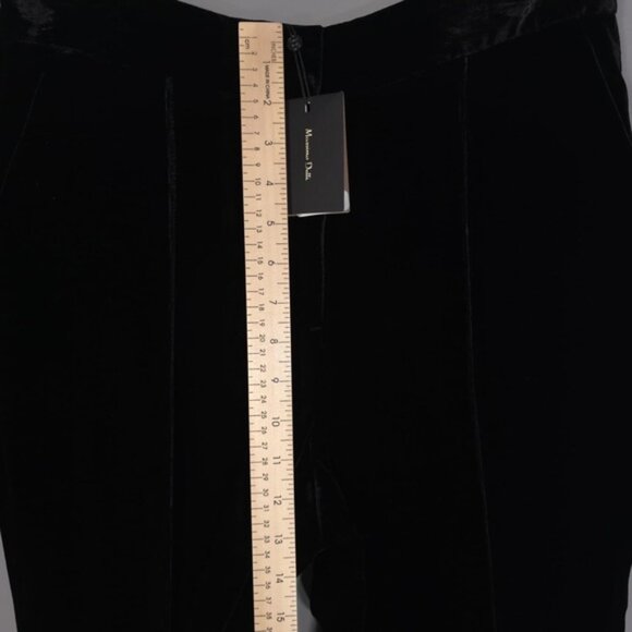 NWT MASSIMO DUTTI Women SILK MULBERRY Blend Velvet Trousers 5093/692/800 Size 8 - Picture 6 of 16